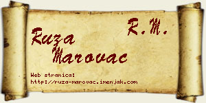 Ruža Marovac vizit kartica